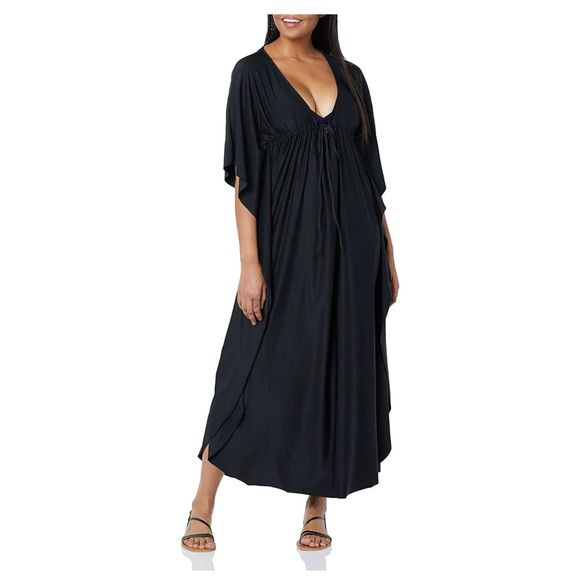 Coldesina Dresses & Skirts - Coldesina Kaftan Black Stretch Dress size 2X / 3X